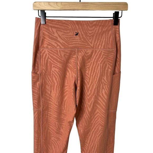 Glyder Taper Legging Side Pockets Clay Zebra Gloss Size Medium Activewear - Picture 8 of 9